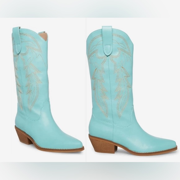 Madden Girl Shoes - ✅🆕 Madden Girl , turquoise color ,Redford Western style , embroidery Boot